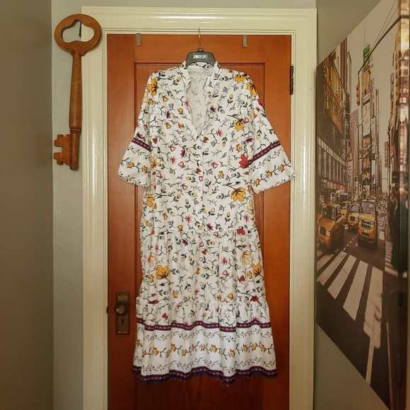 To My Lovers Maxi Dress Tiered Button Liberty Floral and Paisley - size medium - Picture 5 of 14